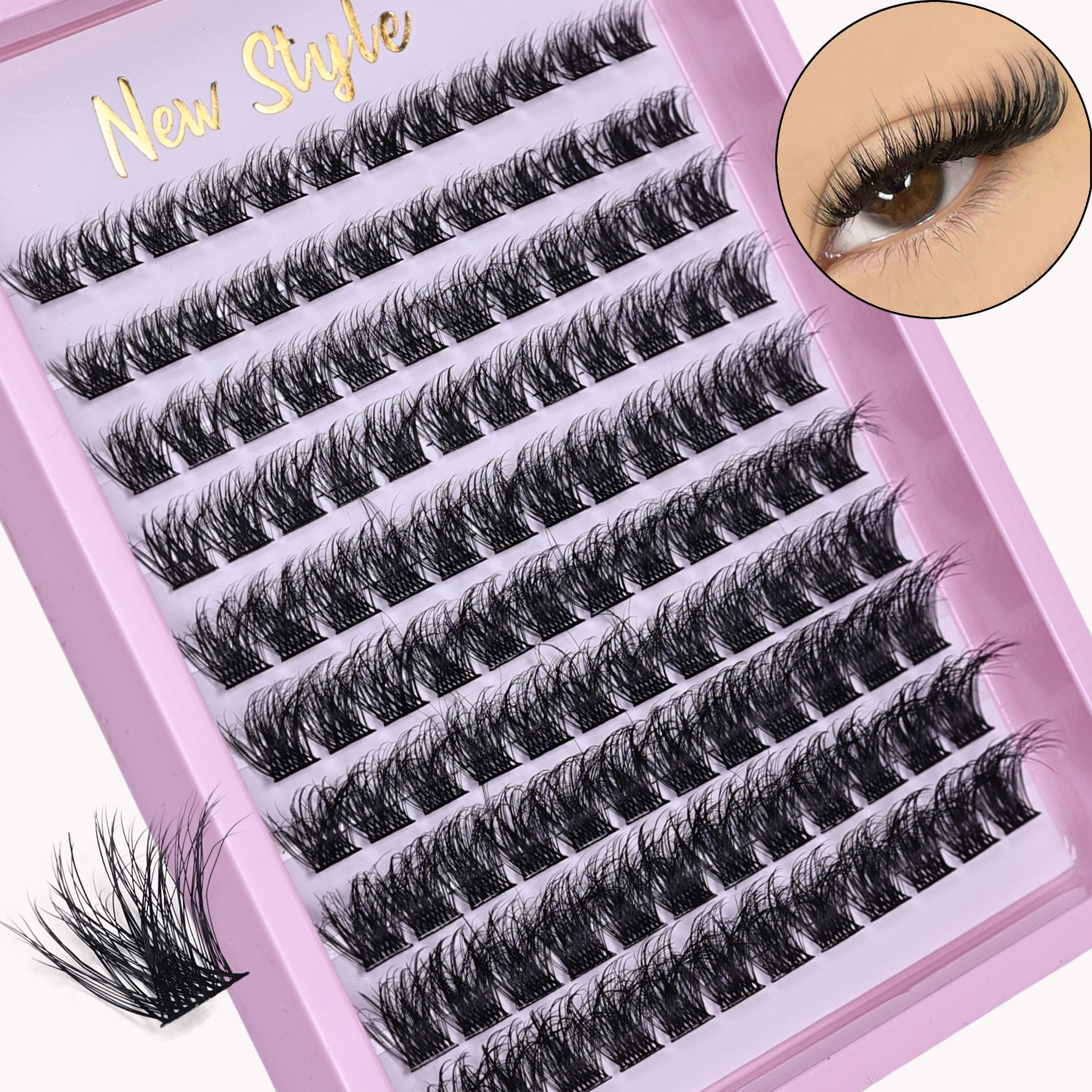 

Lash 120pcs Lashes 10-16mm Individual Lashes Extensions Lashes D Fluffy Lashes