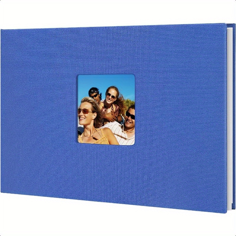 7x7 Inch Linen Scrapbook - 40 Page Kraft Photo Album For Memories
