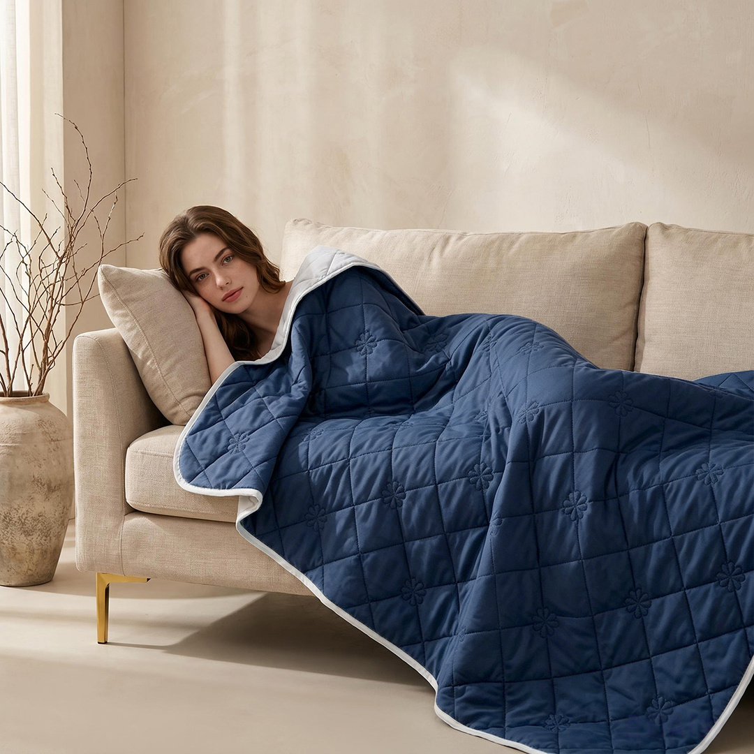 Local Warehouse 1 Pack Double Sided Soft Breathable Blanket, Large Lightweight Sleep Throw, Multi Purpose Air Conditioning Blanket For Bedroom And Sofa