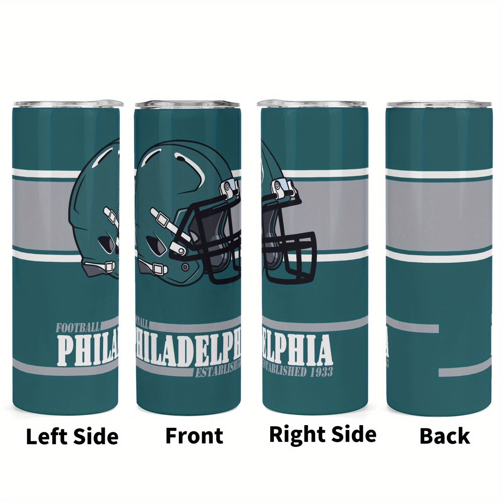 1pc philadelphia football insulated stainless steel cup with lid     work road trips valentines day easter ramadan   gift for fans 0