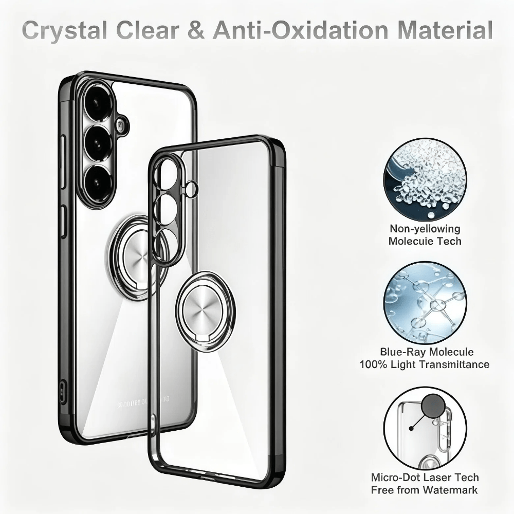 phone case luxurious plated soft electroplated phone case suitable for galaxy a57 a37 a56 a36 a26 a17 s25fe s26 s26 s26u semi transparent protective cover with   stand multi functional