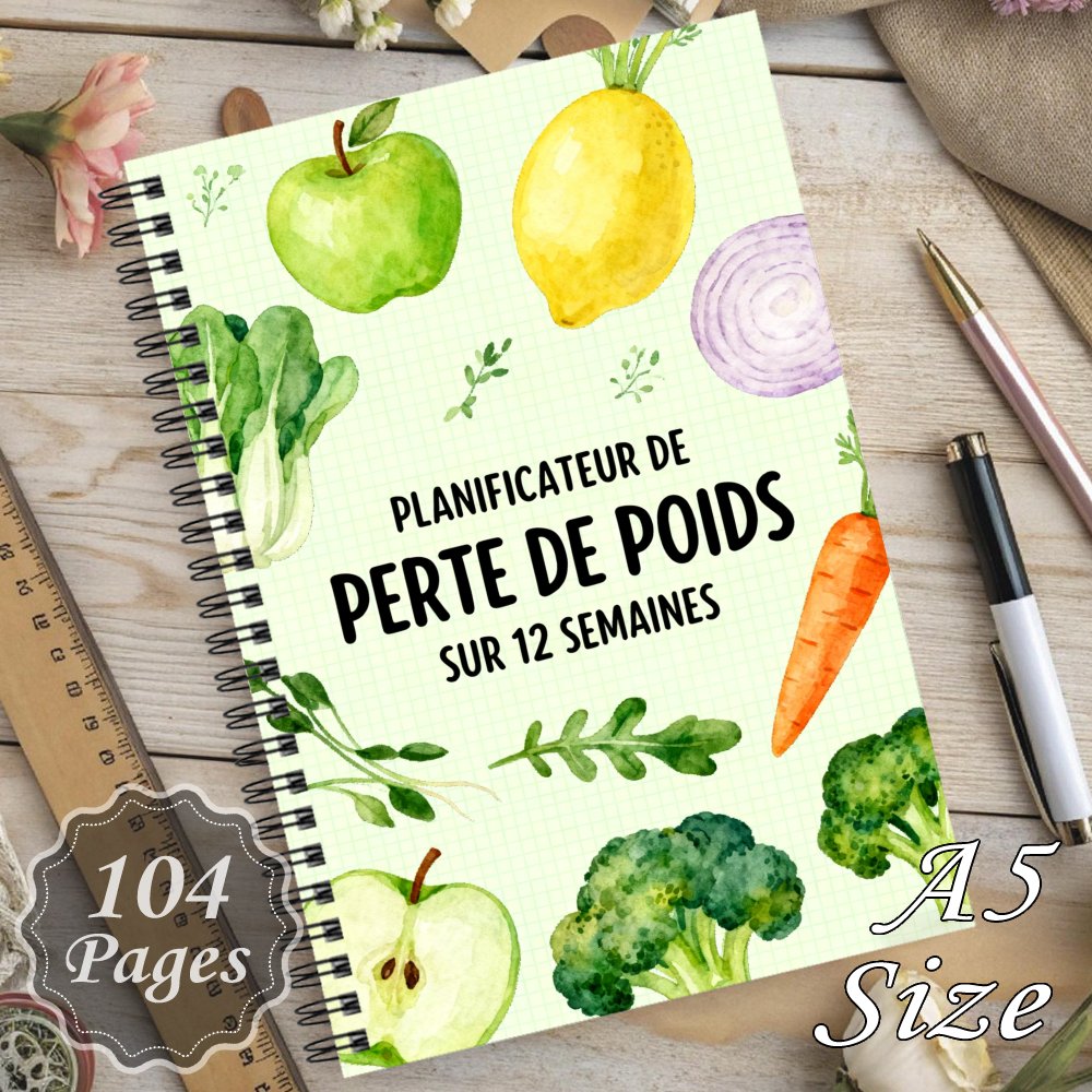 TEMU 1pc Planificateur de de Poids Journal de - - de 12 Semaines de Poids Perdu avec Journal de Corporelles - Cahier de des Alimentaires et de