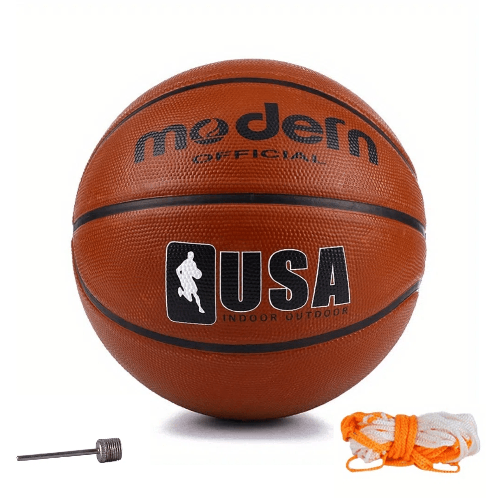 Image of 1pc Professional Basketball - Advanced Anti-slip Durable Rubber, Indoor/outdoor Use For Adult Training & Competition, Brown, Basketball Gear, Outdoor Sports Ball, Classic Basketball, Highquality Ball