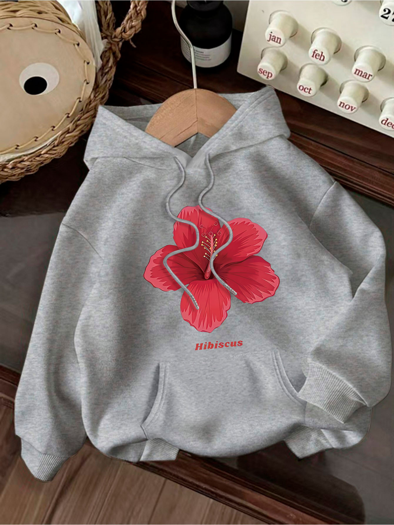 women's cozy graphic hoodie gray casual fall winter Temu Australia