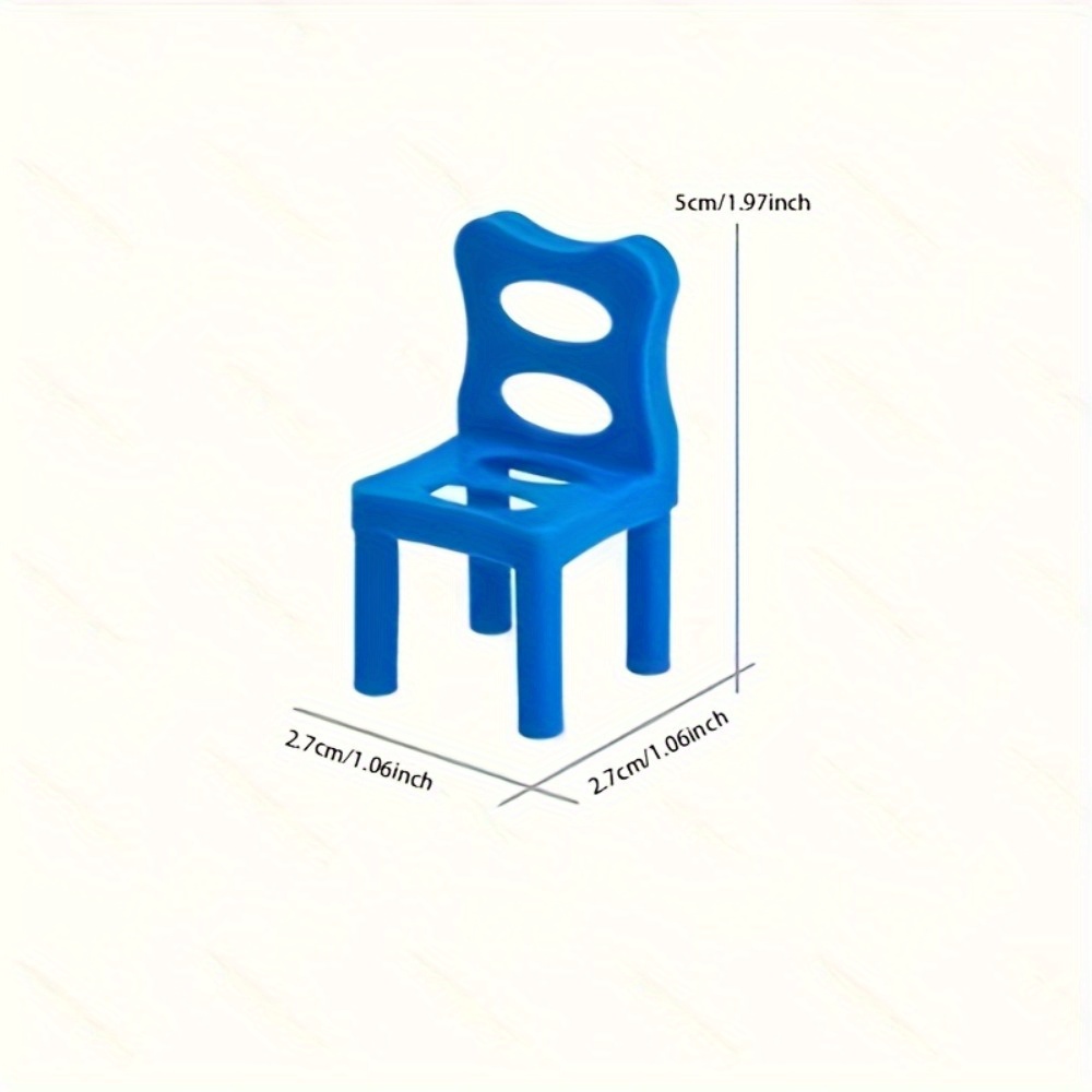 48pcs Mini Plastic Folding Chair Game for Balance Training