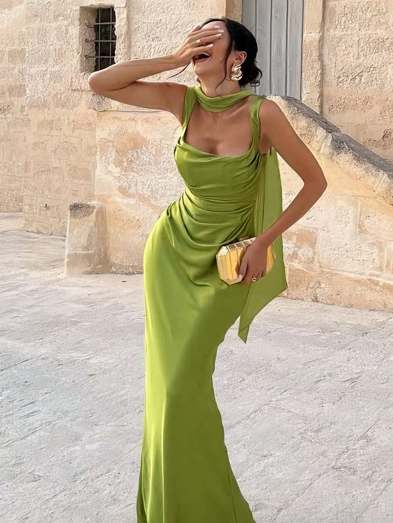 spring green color dress Straps Mint Sage Green A-line Spring Formal Prom Gown PSK338 US4 / Custom Color main image 0
