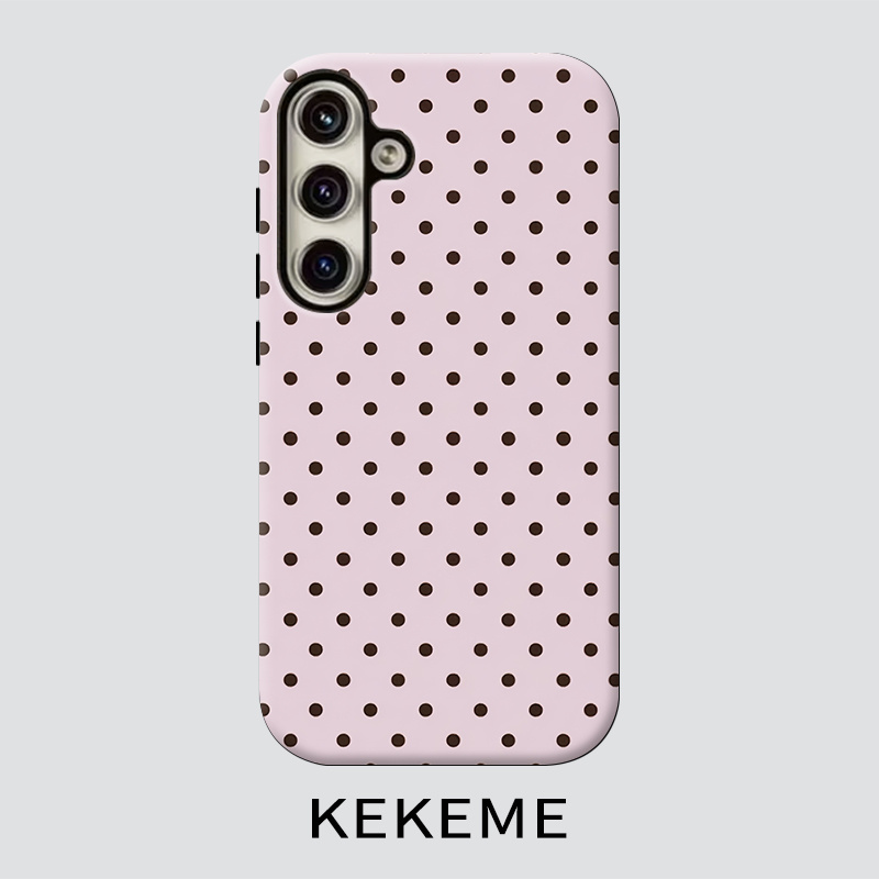 TEMU Phone Case: Kekeme Pink Polka Dot Film-in-case 2-in-1, Suitable For Galaxy S26 S25 S24 S23 S22 S21 S21  S21 Fe Edge S20 A15 A16 A17 A23 A32 A34