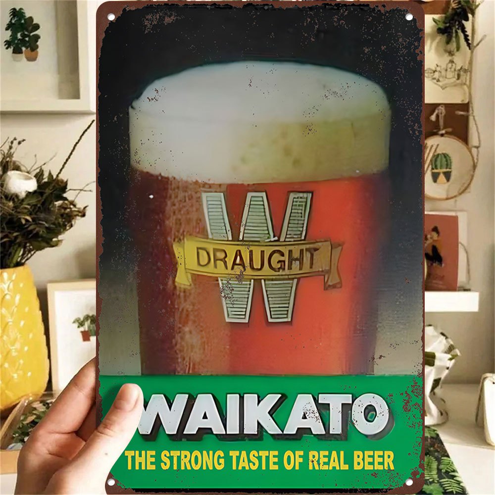 TEMU 2d Flat, 1pc Beer Vintage Metal Sign (20.32cm X 30.48cm) - Wall Art For Bar, Cafe, Garage, For Man Cave, Or Garden Decor, Strong Real Beer