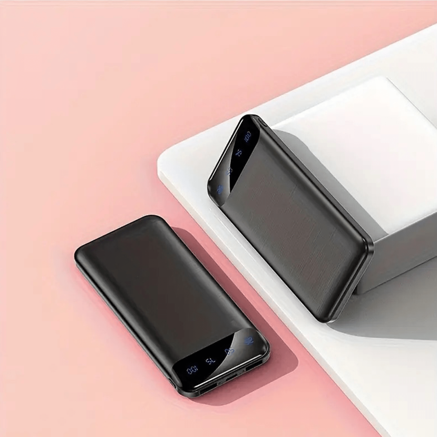 TEMU 10000mah Portable Power Bank With Led Digital Display, Type-c And Usb Ports, Compatible With Ios And Android Phones. Safe Stable Lithium