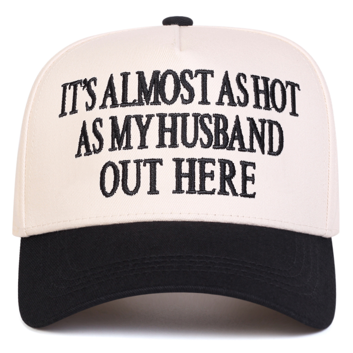 TEMU 1 Men's " As Hot As My Husband " Embroidered Baseball , Five-panel Outdoor Adjustable Fashion Casual Hat, Suitable For Spring And Autumn ,
