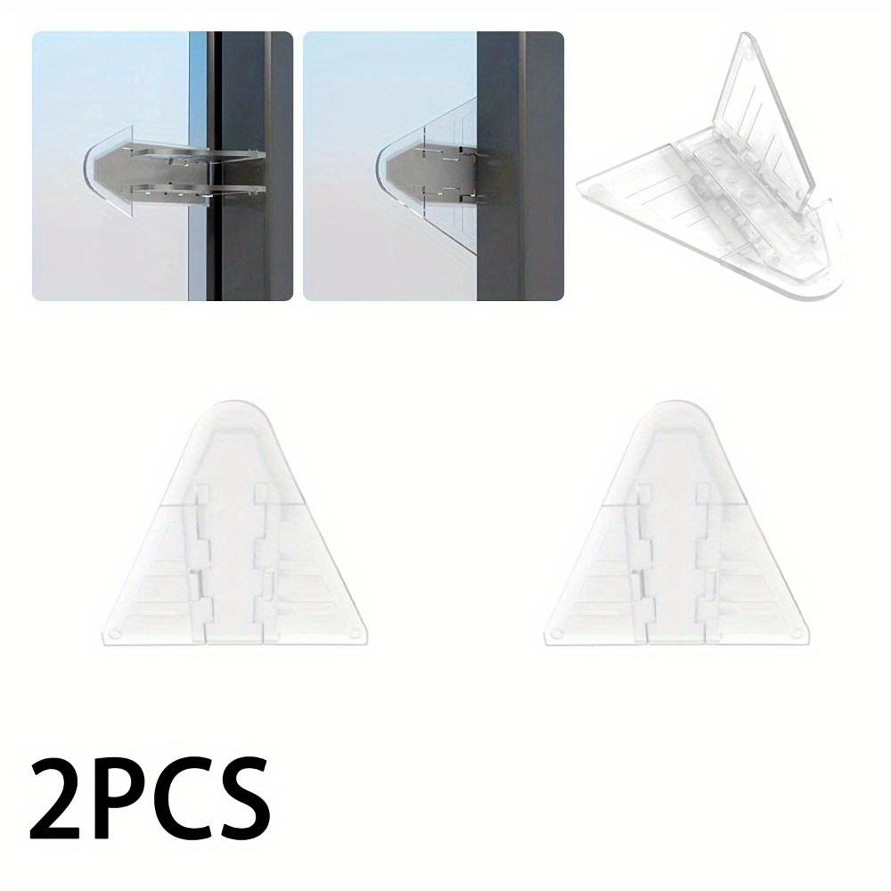 2 4pcs transparent sliding door and window safety bars self   window lock bars sliding wardrobe door locks abs material door and window push stoppers anti opening safety locks door and window safety bars suitable for sliding doors