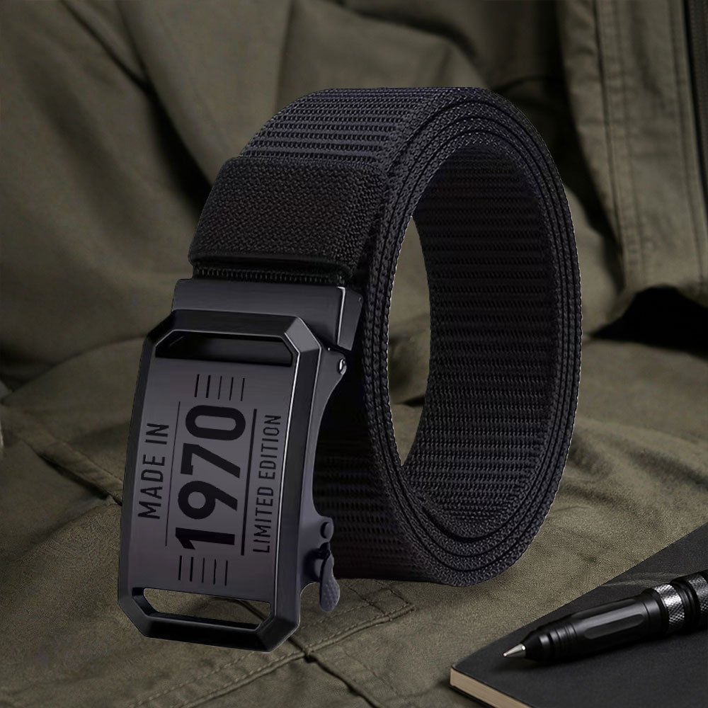 TEMU Fashionable 1970 Vintage Style Automatic Men's Belt, Versatile Men's Belt For Office Commuting, Daily Casual Wear, And Multiple . Suitable For