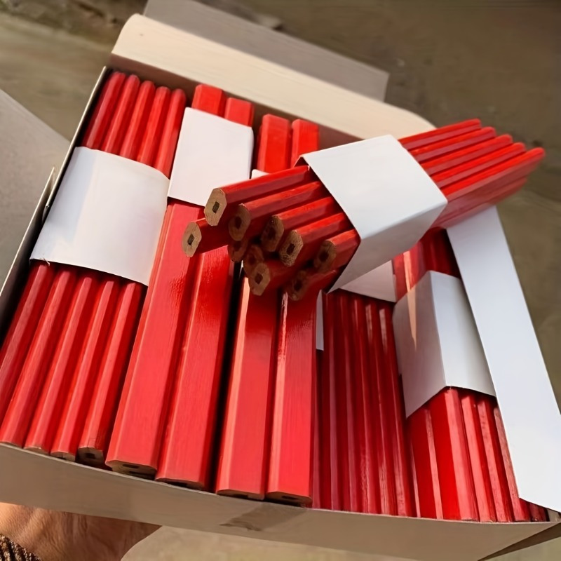 TEMU Pencil - High Durable Flat Pencil With 0.5mm Graphite Core, Wood For Professional Architectural Drawing - For Adult Use