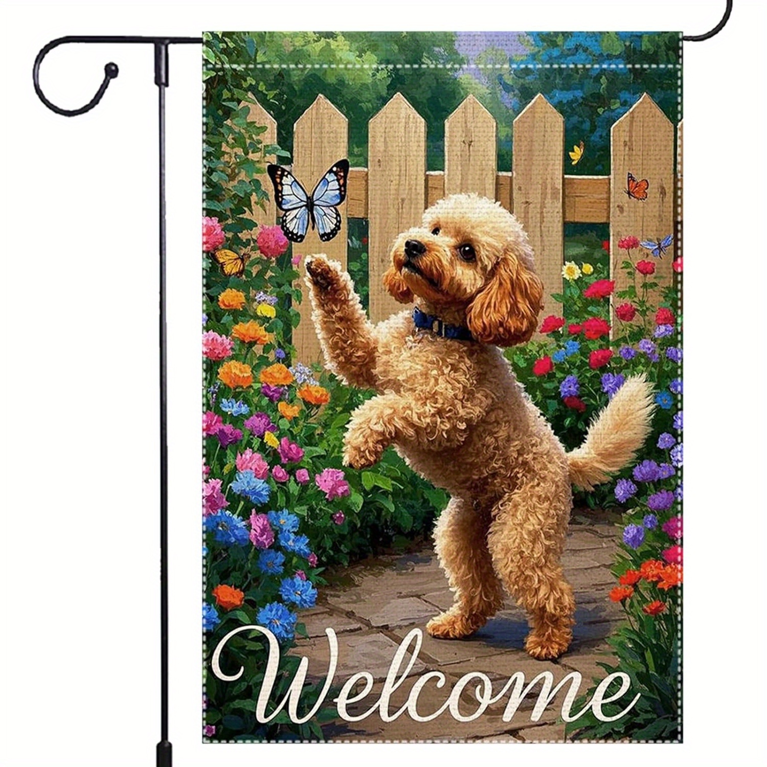TEMU Welcome Spring Summer Garden Flag 12x18 Inch Double Sided Small Seasonal Wildflowers Rustic Farmhouse Home Yard Lawn Decor