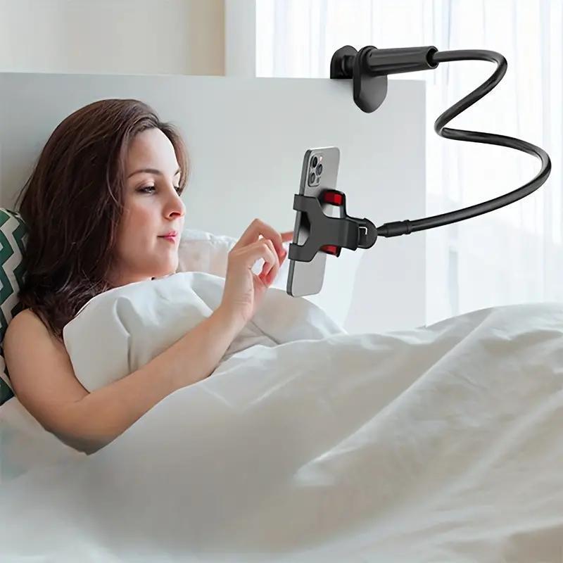 with 360 rotatable adjustable lazy phone stand carbon steel lazy stand suitable for watching videos in bed or on a table no batteries needed