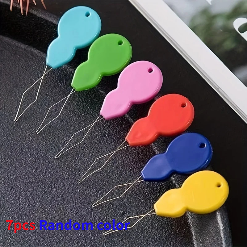 7pcs Plastic Thread Thread-easy Thread Hand Sewing, Handmade, Knitting, Quilting, Sewing Thread Thread, Thimble Loop Art