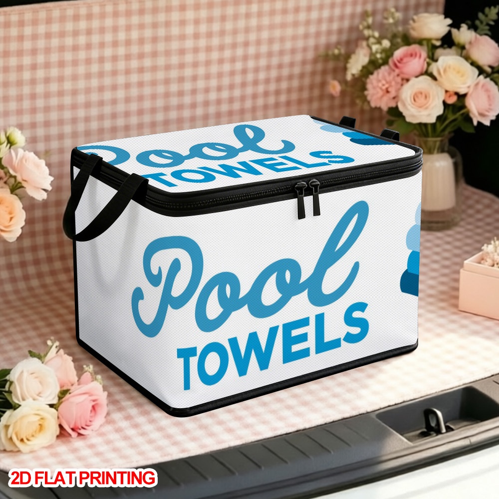 1pc large foldable storage basket with   lid suitable for pool towels books car trunk organizer oxford cloth shelf bin space saving large capacity basket for bedroom car multi gift for organization 2d   baskets
