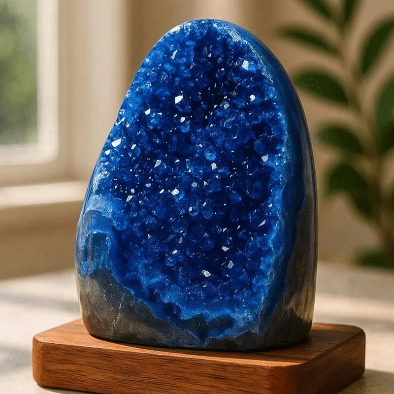 TEMU A High-quality Royal Cluster Geode - A Mysterious Quartz Gemstone, Suitable For Home And Office Decoration, And A Perfect Gift For Halloween,