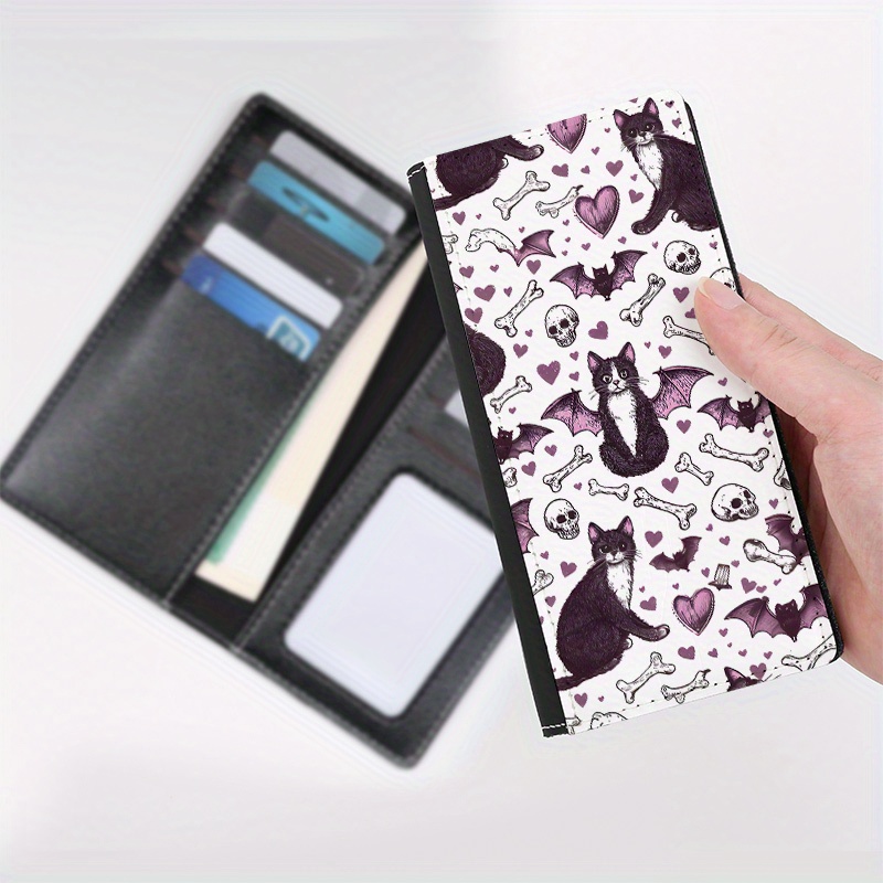 

Cat Pattern Women' 10 , Multiple , No-closure Pu , Wallet Organizer, For - 1pc