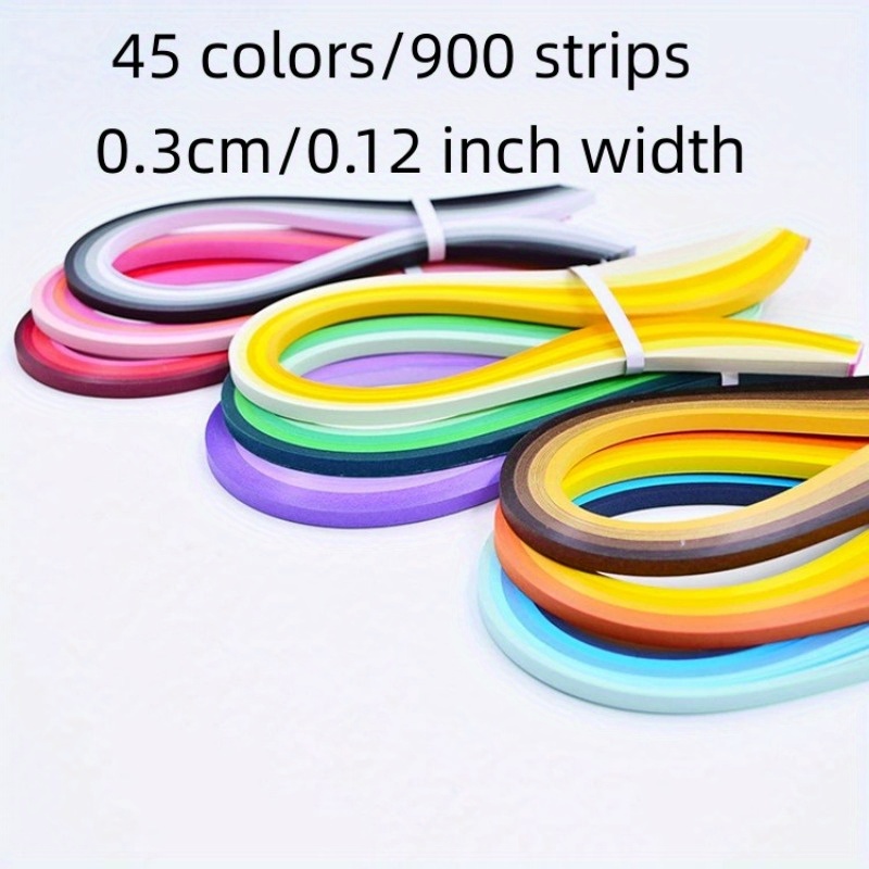 TEMU 900/ 1040/ 3600 Strips Quilling Paper, Multicolor Quilling Paper Set, 15.35/ 21.2 Inches Long Quilling Strip 3/ 5 Mm Width, Art Paper Strips