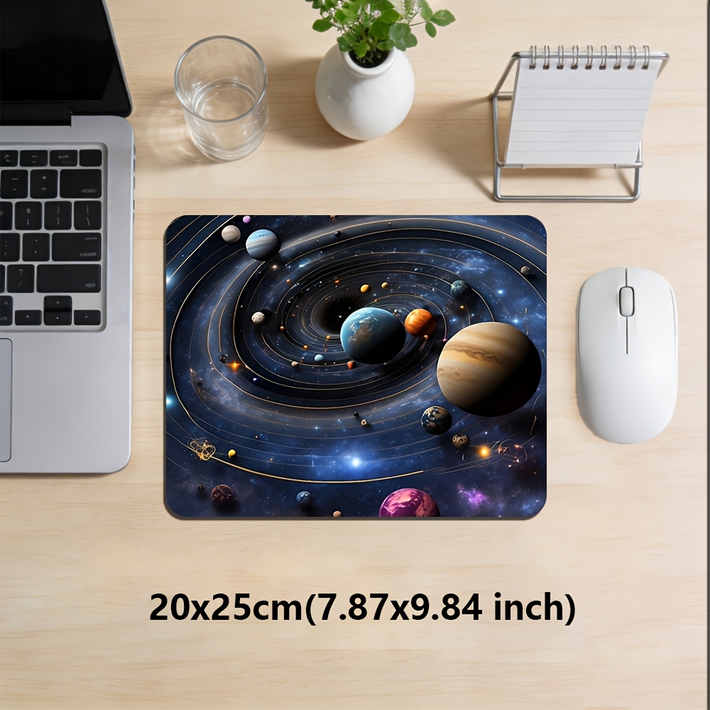 TEMU A Mouse Pad Featuring A Design Of A Futuristic Pattern. It Has A Non-slip Rubber Base, Is Printed In High Definition, And Has A Highly Artistic