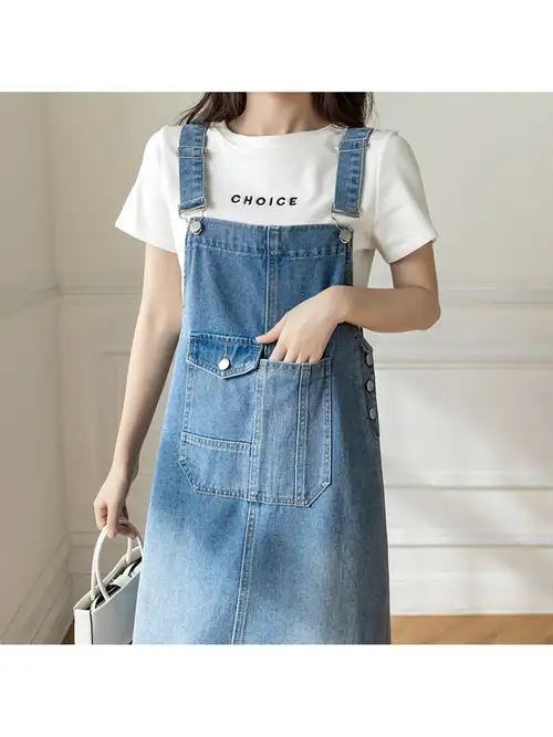 denim overall jumper dress sold on Temu United States denim overall jumper dress sold on Temu United States