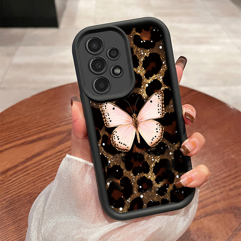 TEMU Phone Case: Fashionable Luxury Pink Leopard Print Pattern Phone Case For Galaxy