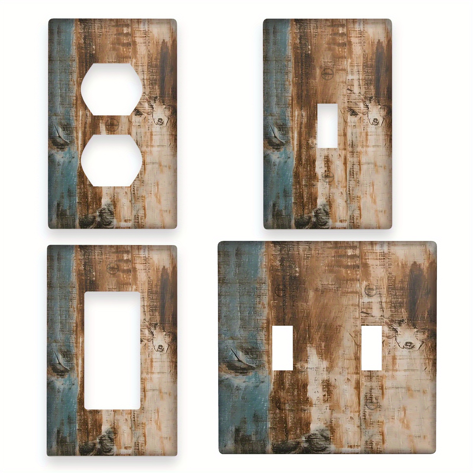 

Rustic Brown For Switch Cover - Decorative Wall Plate For Farmhouse Country Bedroom, 1 Gang Options, Country Decor For Bedroom