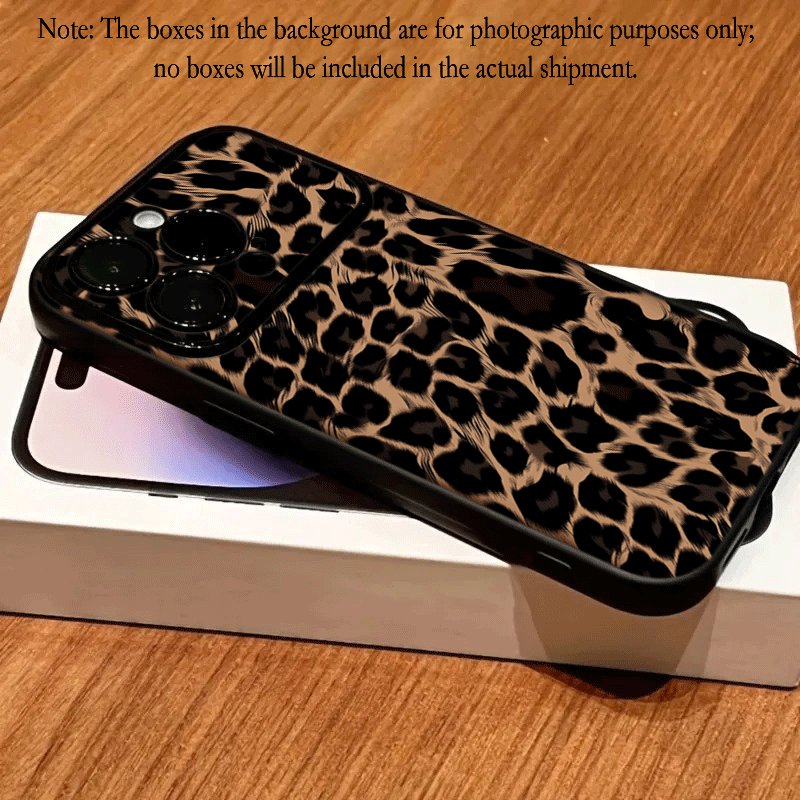 TEMU Чохол для телефону - Ретро чохол з леопардовим принтом, підходить для iPhone 18 Pro Max 17 15 16 14 11 12 13 Pro XS Max XR, протиударна захисна