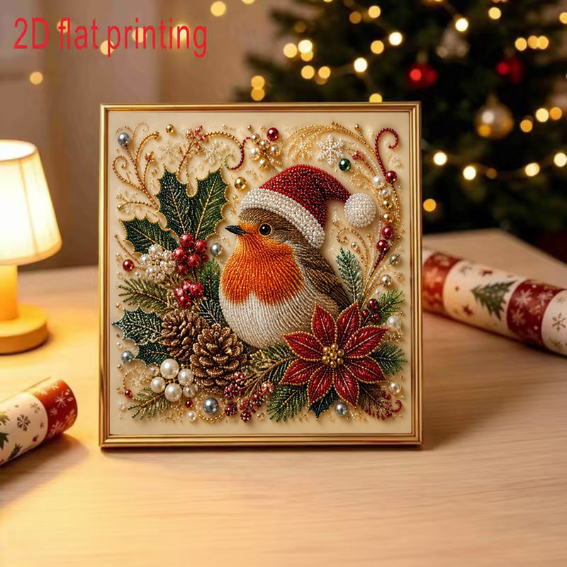 TEMU 1pc Adult Diamond Painting Kit, New Painting, For Christmas, Halloween, Living Room And Bedroom Decoration, For Relatives , 2d Flat, Frameless,