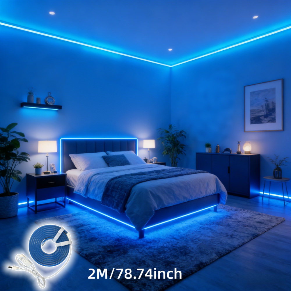 TEMU Neon Led Light, Usb-powered Flexible Led Strip, Suitable For Living Rooms, Bedrooms, Gaming Rooms, Staircases, Bar Counters, And Other Settings.