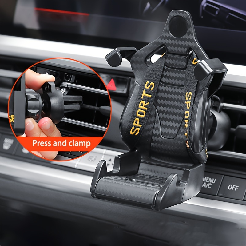 

[sporty Design] Seat Design Phone Holder - Rotatable, Waterproof Abs Smartphone Stand For Mount, Compatible With Car Models, Phone Mount For Car