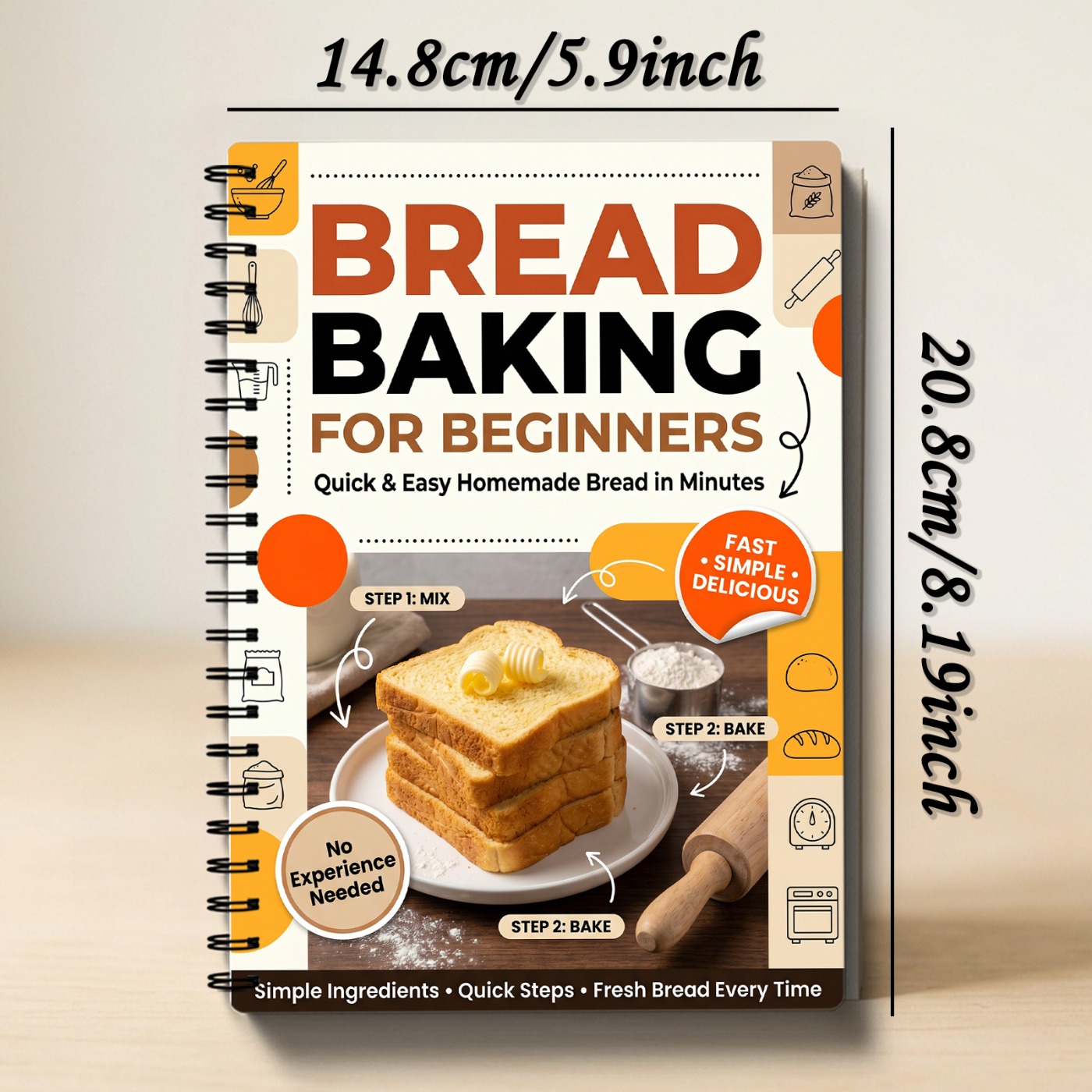 TEMU Beginner's Guide To Bread Baking In Composition Notebooks: Recipes For Kneaded, No-knead, And Nutritious Breads— Experience To Homemade Bread