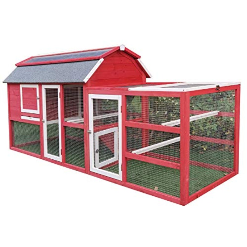 large 102 wood chicken coop backyard   nesting box and run and cleaning tray new