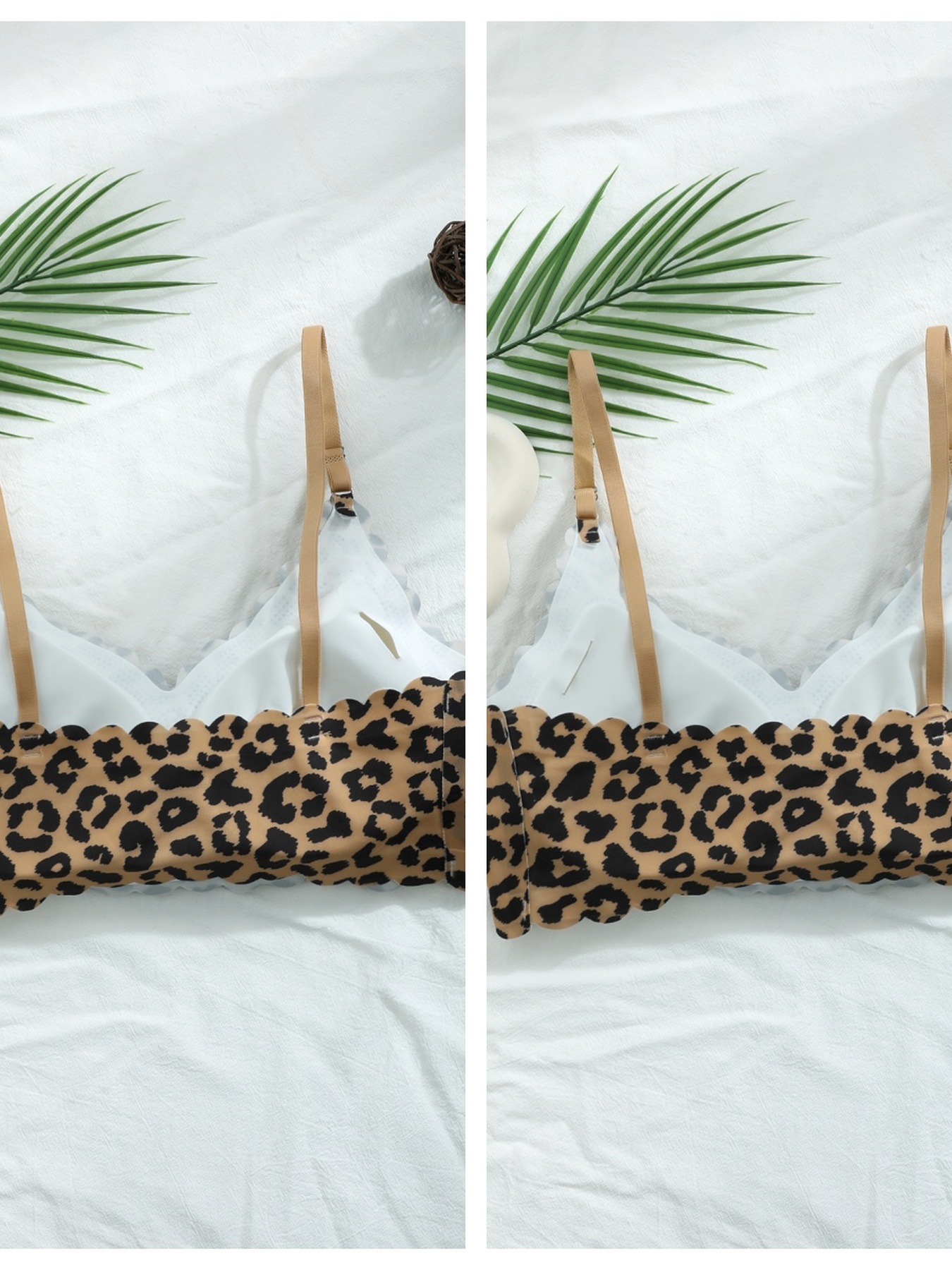 2-Pack Women's Leopard Print Wireless Bralette