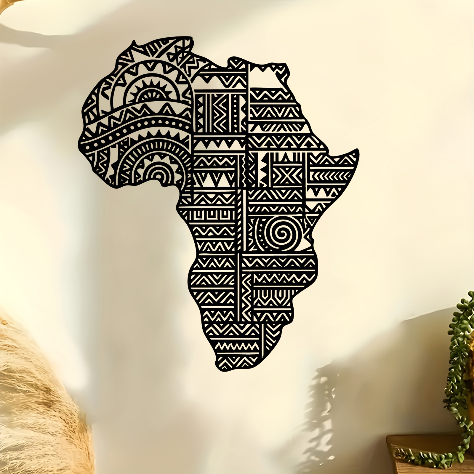 TEMU An African Map Metal Wall Art Piece, An Exquisite African Map Sculpture Mural, An Ideal Gift For , Black History Month, And Cultural Decor