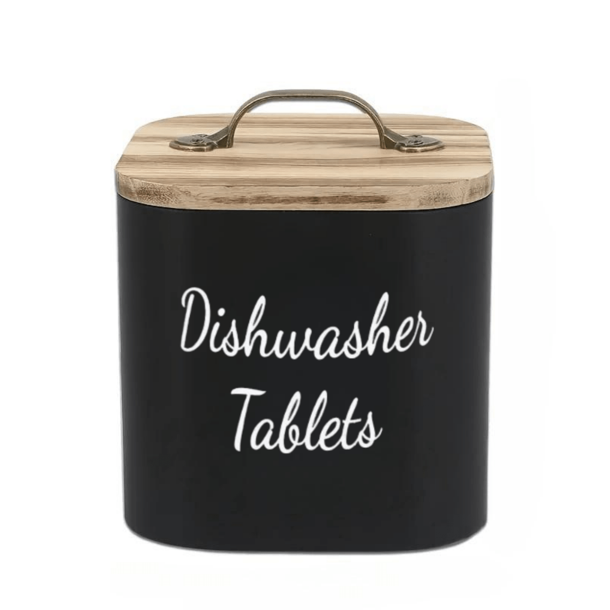 TEMU Rustic Wooden Dishwasher Tablet Holder With Lid - , Multipurpose Storage Container For Laundry Detergent, Fabric Softener, And More -