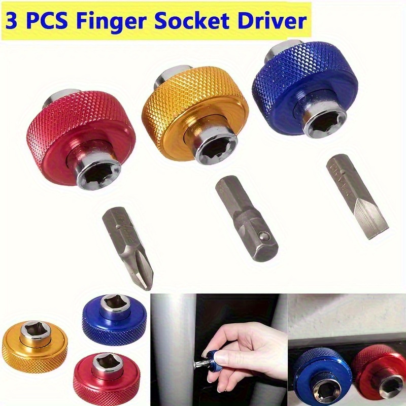 3pcs mini finger screwdriver set with reversible ratchet wrench   handle 1   compact lightweight for tight spaces multi   use plastic glass metal ideal for diy electronics automotive repair durable aluminum construction no power required Product details 0
