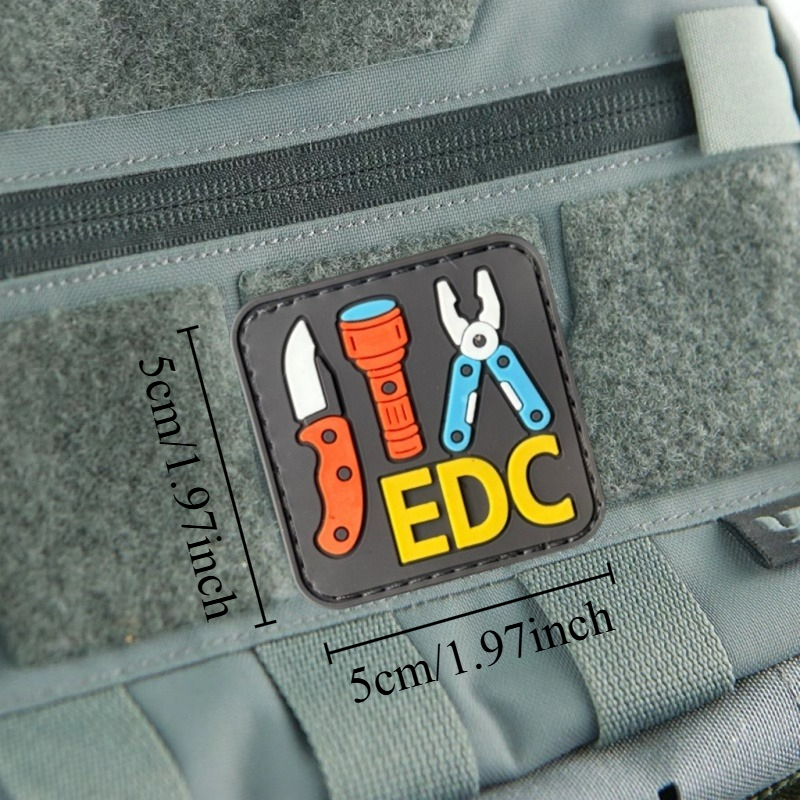 Edc Tool Patch Badge Pvc Backpack Clothing Decoration Additions Stickers Armband