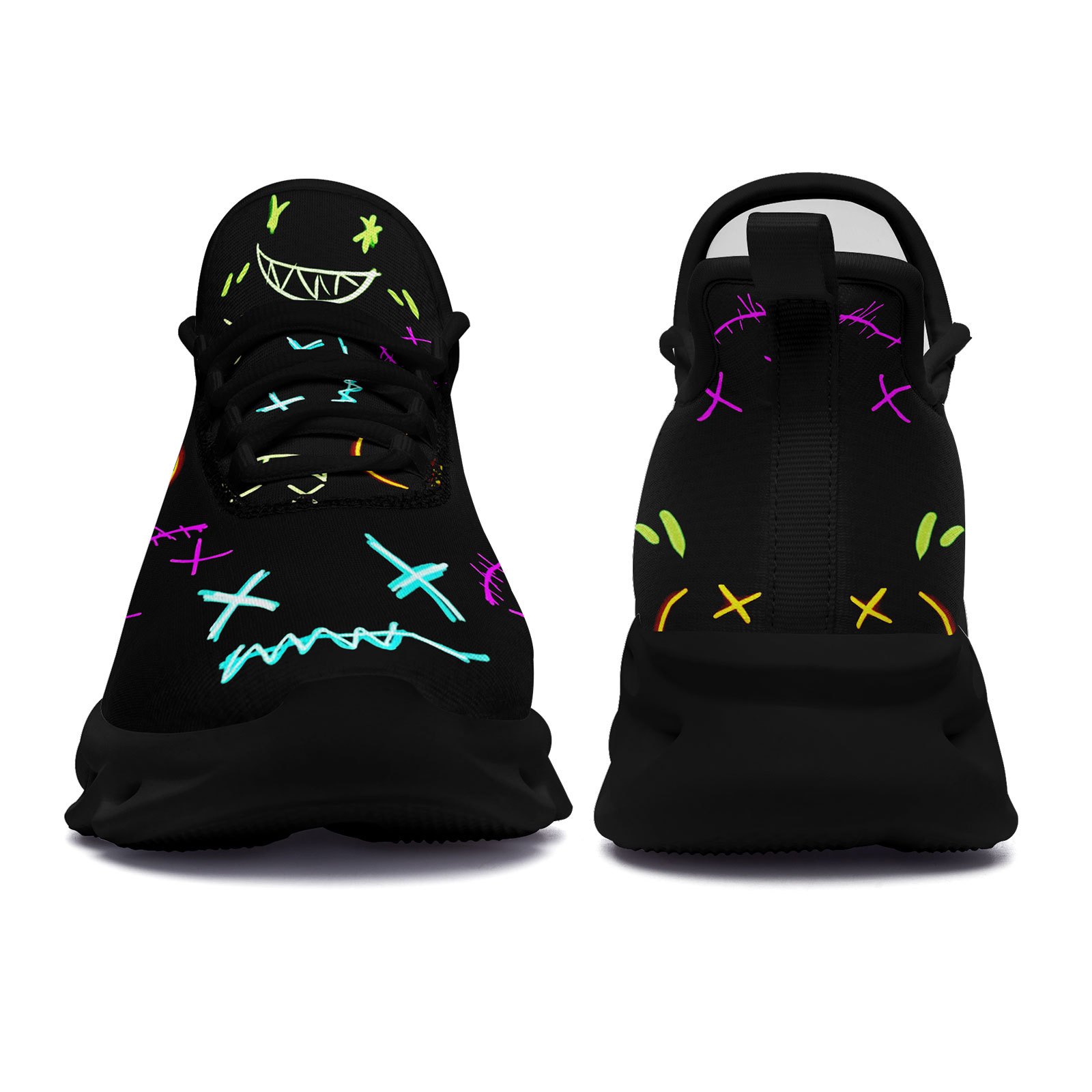 Leichte Herren Freizeitschuhe im Halloween-Design mit lustigen Graffiti, bequem und atmungsaktiv für den täglichen Gebrauch, Outdoor-Aktivitäten, lässige Paar-Schuhe zum Spazierengehen