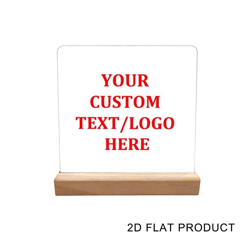 TEMU 2d Flat, Customizable 2d Acrylic Decorative Plaque, Single Piece Size 3.94x3.94 Inches, Ideal For Valentine's Day, Romantic Desktop Decoration,