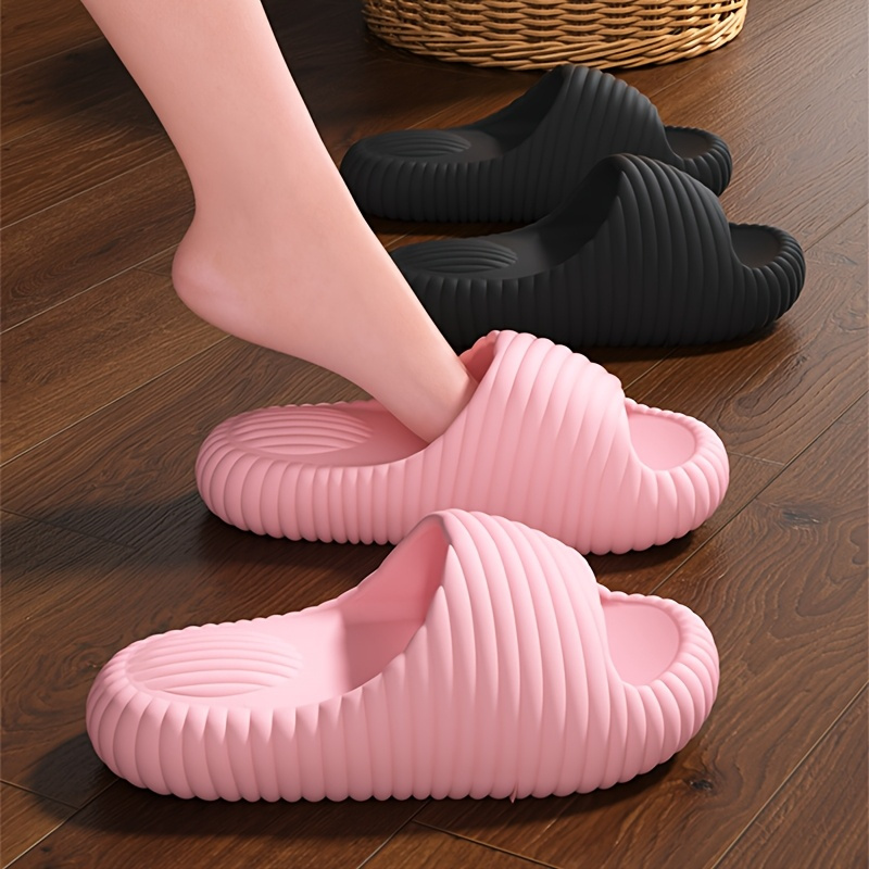 womens lightweight quick dry slip on slippers soft cushioned insoles non slip pu sole cushioning arch support for   beach bathroom poolside couples matching footwear easy clean slipper shoes beach sandals     material supportive insoles home lounging Product details 15