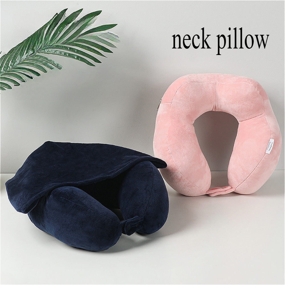 1pc ergonomic u shaped neck support pillow with integrated cap medium firmness portable with pp filling for   train camping ideal for flying road trips suitable   14 details 0