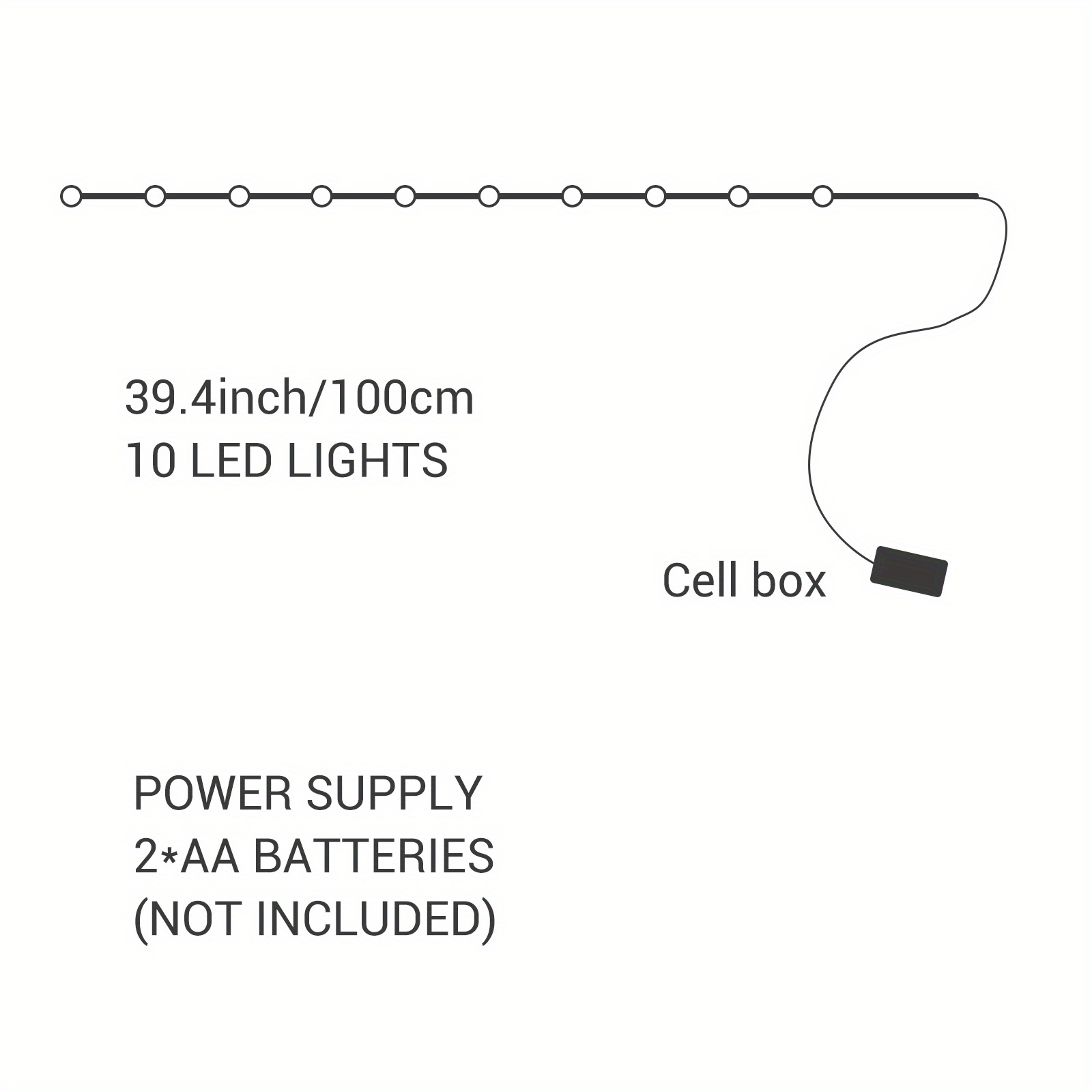 TEMU Decorative Light 's Day Lights Shamrocks Led String Lights 3.3ft 10 Leds/ 16.4ft 50 Leds Battery Powered Fairy Clover String Lights For Bedroom Party Green Decoration