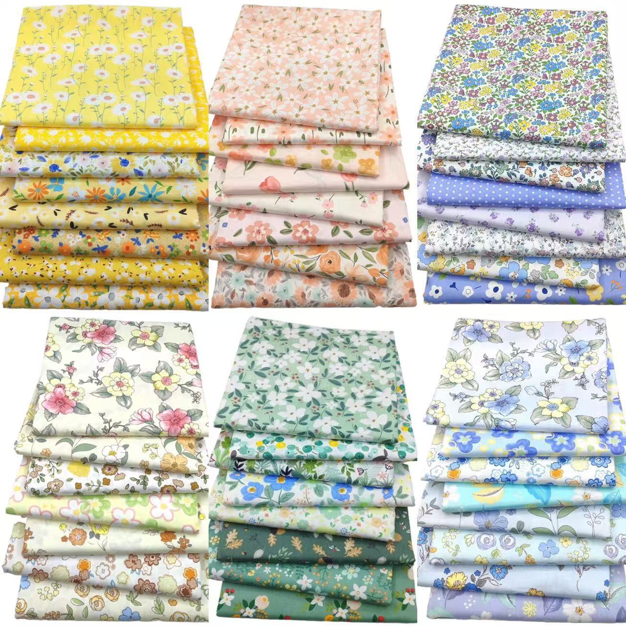 

48pcs Floral Fabric Bundle For Diy Quilting, Patchwork & Bedding - Hand Wash Only
