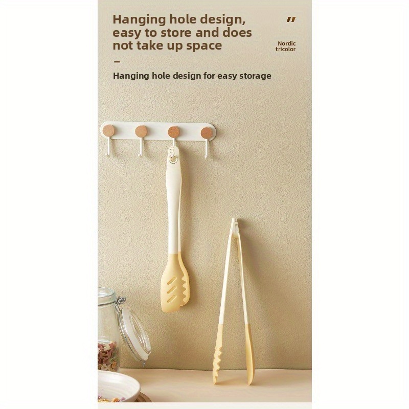 silicone clip detachable kitchen grilling tongs steak flipping tongs heat resistant high temperature   one tongs and noodle clip Product details 12