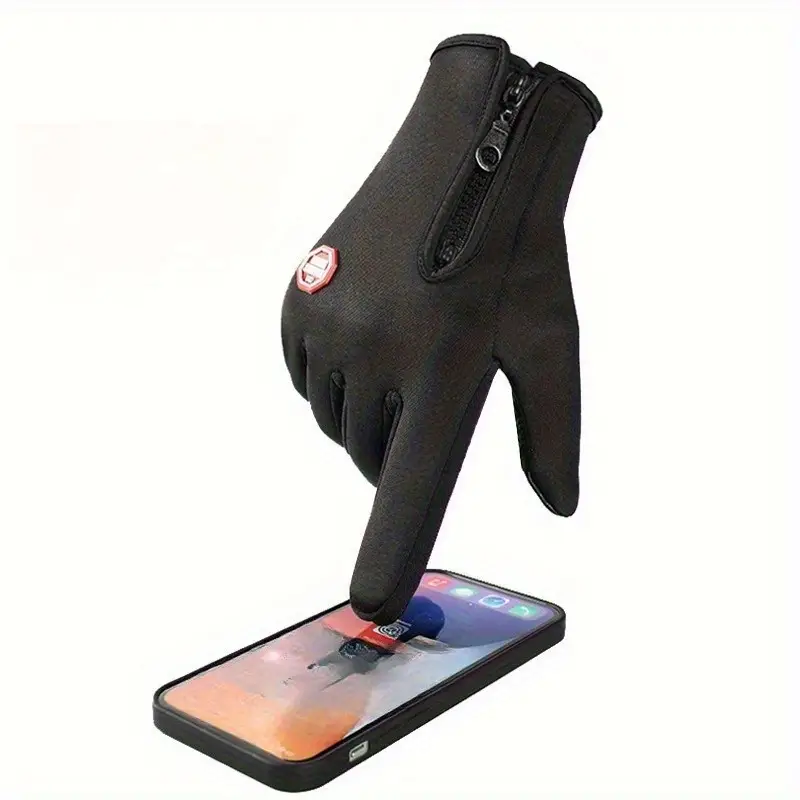 1 paire de thermiques hiver pour hommes & femme avec écran tactile, fermeture à zip (noir/bleu/rose) - pour ski, vélo, randonnée et snowboard air par ou – idéal cadeau, chauffe-mains, d hiver homme, vêtements d hiver pour hommes, équipement de neige pour hommes, homme hiver, vêtements thermiques pour hommes, vêtements d hiver pour hommes, chauds hiver homme, d hiver, Détails du produit 4