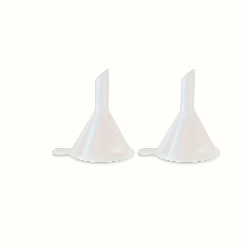 2pcs Set Mini Plastic Funnels - Ideal For Perfumes, Essential Oils, And Crafts | Transparent Liquid Filling Tools For Bottles, Small Funnels