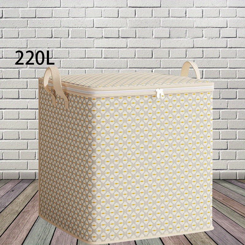 TEMU 1pack Large Clothes Storage Bags, Closet Organizers Storage Containers, Collapsible Storage Bins With Reinforced Handles, Sturdy Zippers, For