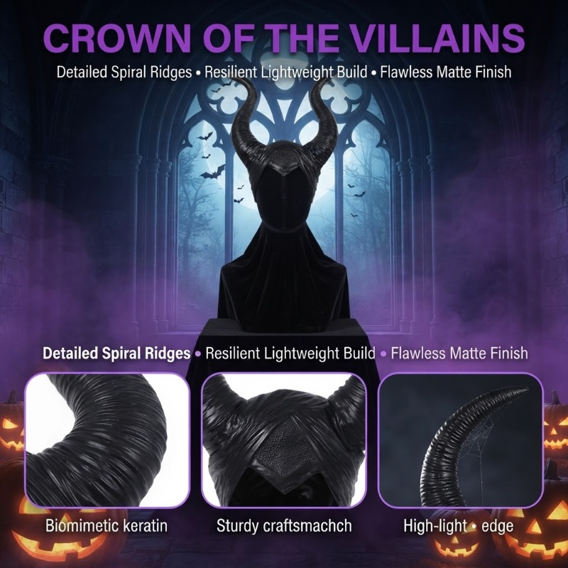 TEMU Accessoire de costume de bandeau de vache, accessoire de masque de fête d'Halloween, chapeau , articles de fête originaux pour les fêtes